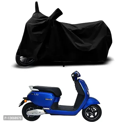 Classic Waterproof Scooty Body Cover For Okinawa Lite Special Used For Dust Particle-Sun UV Rays-Water Drop(Black)