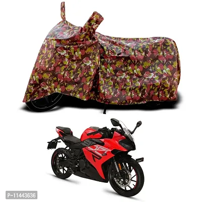 Waterproof Bike Cover For Keeway K300 R Glossy BS6 Special Used For Dust Particle-Sun UV Rays-Water Drop-Indoor-Outdoor-Parking Full Body Protection(Army Multicolor)-thumb0