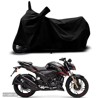 Classic Waterproof Bike Body Cover For TVS Apache RTR 200 4V BS6 Special Used For Dust Particle-Sun UV Rays-Water Drop(Black)