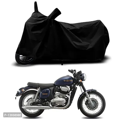 Classic Waterproof Bike Body Cover For Jawa Forty Two Nebula Special Used For Dust Particle-Sun UV Rays-Water Drop(Black)