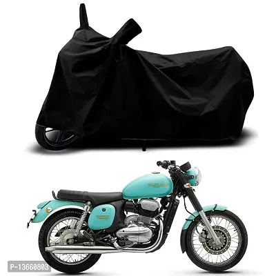 Classic Waterproof Bike Body Cover For Jawa Forty Two Special Used For Dust Particle-Sun UV Rays-Water Drop(Black)-thumb0