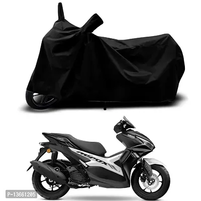 Classic Waterproof Scooty Body Cover For Yamaha Aerox 155 BS6 Special Used For Dust Particle-Sun UV Rays-Water Drop(Black)