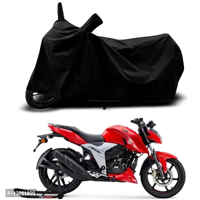 Classic Waterproof Bike Body Cover For TVS Apache RTR 180 BS6 Special Used For Dust Particle-Sun UV Rays-Water Drop(Black)