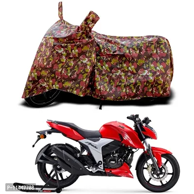 Waterproof Bike Cover For TVS Apache RTR 180 BS6 Special Used For Dust Particle-Sun UV Rays-Water Drop-Indoor-Outdoor-Parking Full Body Protection(Army Multicolor)