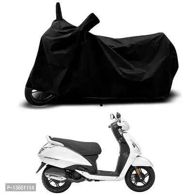 Classic Waterproof Scooty Body Cover For TVS Jupiter Sheet Special Used For Dust Particle-Sun UV Rays-Water Drop(Black)