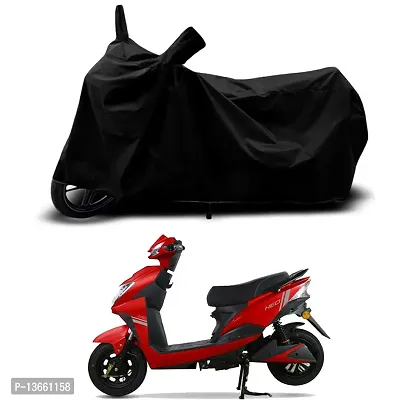 Classic Waterproof Scooty Body Cover For Techo Electra Neo Special Used For Dust Particle-Sun UV Rays-Water Drop(Black)