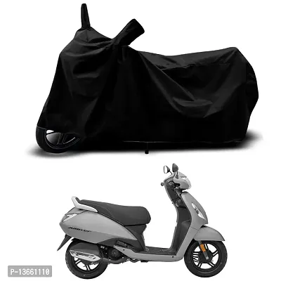 Classic Waterproof Scooty Body Cover For TVS Jupiter 125 Disc Special Used For Dust Particle-Sun UV Rays-Water Drop(Black)