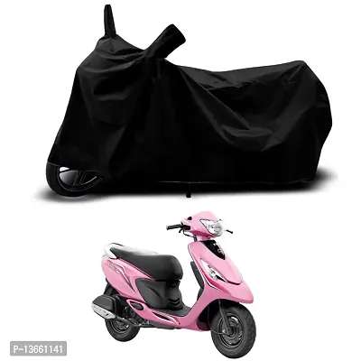 Classic Waterproof Scooty Body Cover For TVS Scooty Zest Gloss Special Used For Dust Particle-Sun UV Rays-Water Drop(Black)