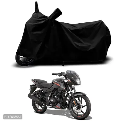 Classic Waterproof Bike Body Cover For Bajaj Pulsar 125 Special Used For Dust Particle-Sun UV Rays-Water Drop(Black)-thumb0