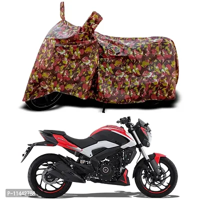 Waterproof Bike Cover For Bajaj Dominar 250 Special Used For Dust Particle-Sun UV Rays-Water Drop-Indoor-Outdoor-Parking Full Body Protection(Army Multicolor)-thumb0