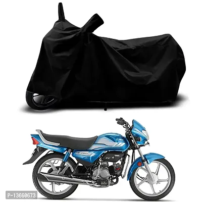 Classic Waterproof Bike Body Cover For Hero HF Deluxe i3S Special Used For Dust Particle-Sun UV Rays-Water Drop(Black)-thumb0