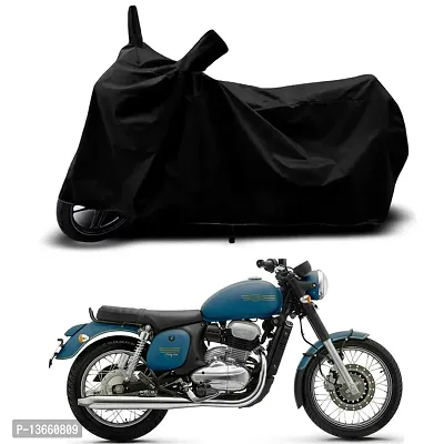 Classic Waterproof Bike Body Cover For Jawa Forty Two Starlight Special Used For Dust Particle-Sun UV Rays-Water Drop(Black)