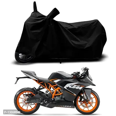 Classic Waterproof Bike Body Cover For KTM RC 200 STD Special Used For Dust Particle-Sun UV Rays-Water Drop(Black)