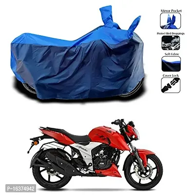 MITHILA MART? Two-Wheeler Body Cover for - TVS Apache RTR 160 4V -Dustproof Water-Resistance UV-Rays Protection (Blue)