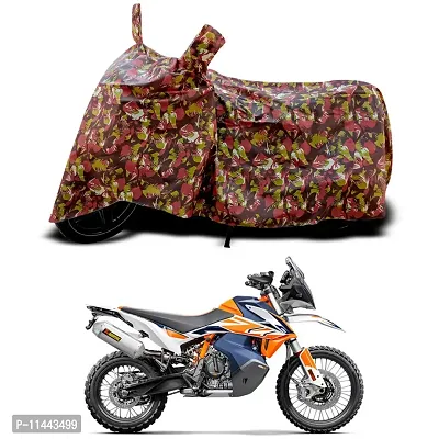 Waterproof Bike Cover For KTM 490 Adventure STD Special Used For Dust Particle-Sun UV Rays-Water Drop-Indoor-Outdoor-Parking Full Body Protection(Army Multicolor)