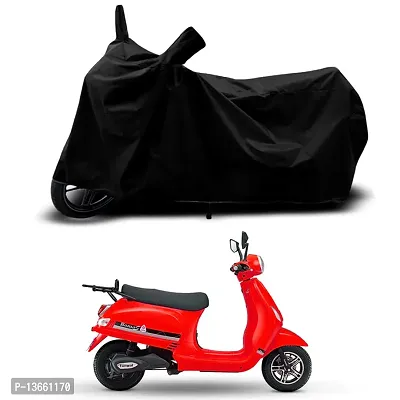 Classic Waterproof Scooty Body Cover For Tunwal Roma S Special Used For Dust Particle-Sun UV Rays-Water Drop(Black)