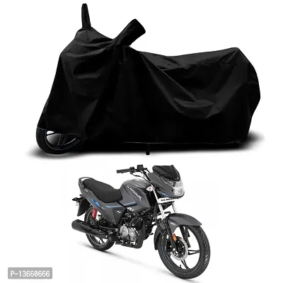 Classic Waterproof Bike Body Cover For Hero Glamour Xtec BS6 Special Used For Dust Particle-Sun UV Rays-Water Drop(Black)