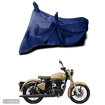 MITHILA MART? Two-Wheeler Body Cover for - Royal Enfield Classic 350 Signalsv- Suitable for All Weather Protection (Nevy Blue)-thumb0