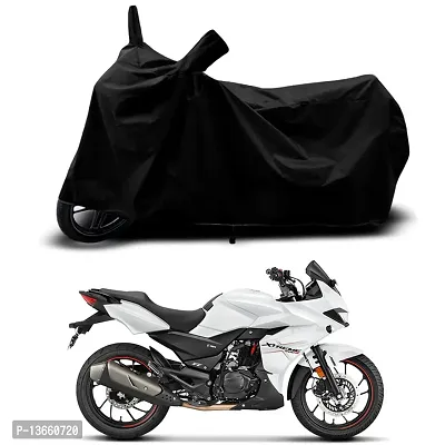 Classic Waterproof Bike Body Cover For Hero Xtreme 200S BS6 Special Used For Dust Particle-Sun UV Rays-Water Drop(Black)-thumb0