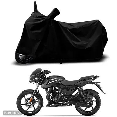 Classic Waterproof Bike Body Cover For Bajaj Pulsar 125 Split-Disc Special Used For Dust Particle-Sun UV Rays-Water Drop(Black)-thumb0