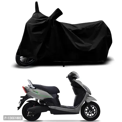 Classic Waterproof Scooty Body Cover For PURE EV eTryst 350 STD Special Used For Dust Particle-Sun UV Rays-Water Drop(Black)