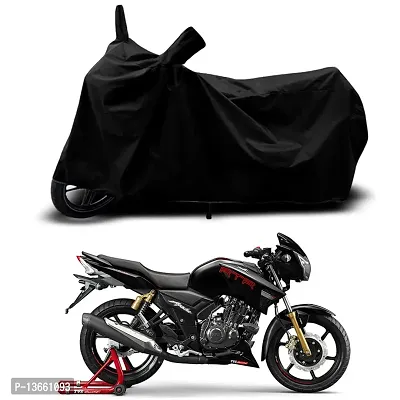 Classic Waterproof Bike Body Cover For TVS Apache RTR 160 Disc Special Used For Dust Particle-Sun UV Rays-Water Drop(Black)