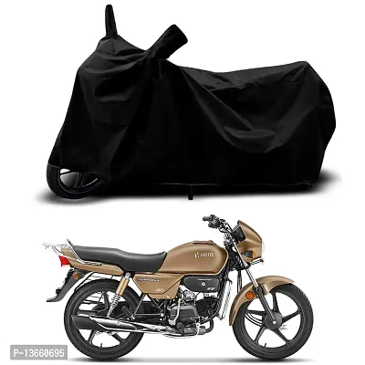 Classic Waterproof Bike Body Cover For Hero Splendor Plus Special Used For Dust Particle-Sun UV Rays-Water Drop(Black)