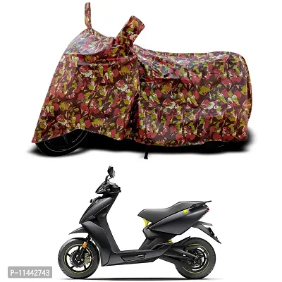 Waterproof Scooty Cover For Ather 450X Gen 2 Special Used For Dust Particle-Sun UV Rays-Water Drop-Indoor-Outdoor-Parking Full Body Protection(Army Multicolor)-thumb0