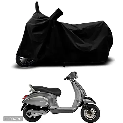 Classic Waterproof Scooty Body Cover For PURE EV Epluto STD Special Used For Dust Particle-Sun UV Rays-Water Drop(Black)