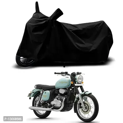 Classic Waterproof Bike Body Cover For Jawa Forty Two Halleys Special Used For Dust Particle-Sun UV Rays-Water Drop(Black)