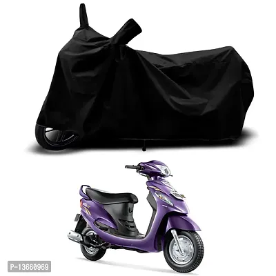 Classic Waterproof Scooty Body Cover For Mahindra Rodeo RZ BS6 Special Used For Dust Particle-Sun UV Rays-Water Drop(Black)-thumb0