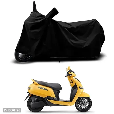 Classic Waterproof Scooty Body Cover For TVS iQube Electric ST Special Used For Dust Particle-Sun UV Rays-Water Drop(Black)