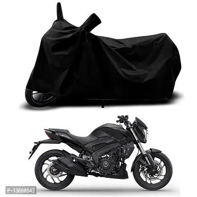 Classic Waterproof Bike Body Cover For Bajaj Dominar 400 Special Used For Dust Particle-Sun UV Rays-Water Drop(Black)