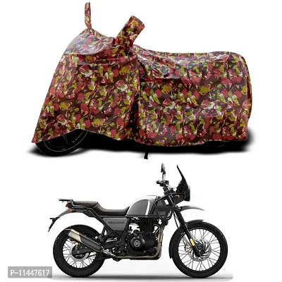 Waterproof Bike Cover For Royal Enfie Himalayan Mirage Special Used For Dust Particle-Sun UV Rays-Water Drop-Indoor-Outdoor-Parking Full Body Protection(Army Multicolor)-thumb0