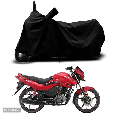 Classic Waterproof Bike Body Cover For Hero Passion Pro XTec Disc Special Used For Dust Particle-Sun UV Rays-Water Drop(Black)-thumb0