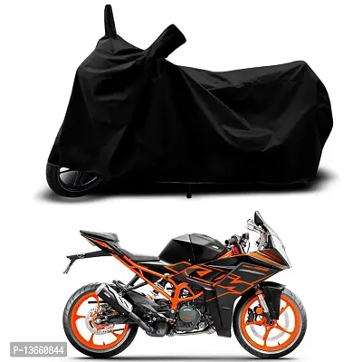 Classic Waterproof Bike Body Cover For KTM RC 125 Special Used For Dust Particle-Sun UV Rays-Water Drop(Black)