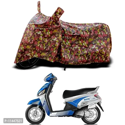 Waterproof Scooty Cover For Mahindra Gusto RS Special Used For Dust Particle-Sun UV Rays-Water Drop-Indoor-Outdoor-Parking Full Body Protection(Army Multicolor)-thumb0