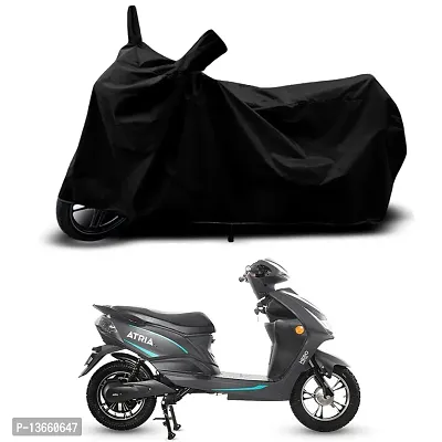 Classic Waterproof Scooty Body Cover For Hero Electric Atria Special Used For Dust Particle-Sun UV Rays-Water Drop(Black)-thumb0