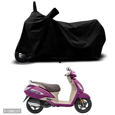 Classic Waterproof Scooty Body Cover For TVS Jupiter ZX Disc Special Used For Dust Particle-Sun UV Rays-Water Drop(Black)