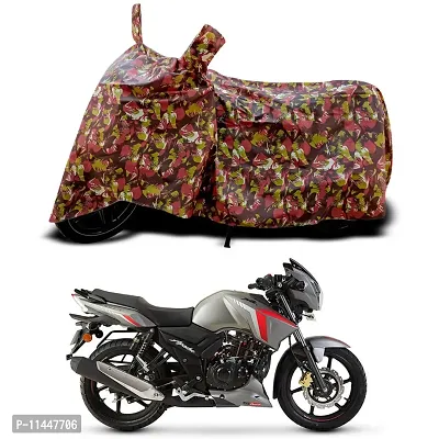 Waterproof Bike Cover For TVS Apache RTR 160 ABS Disc Special Used For Dust Particle-Sun UV Rays-Water Drop-Indoor-Outdoor-Parking Full Body Protection(Army Multicolor)-thumb0