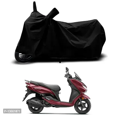 Classic Waterproof Scooty Body Cover For Suzuki Burgman Street Special Used For Dust Particle-Sun UV Rays-Water Drop(Black)