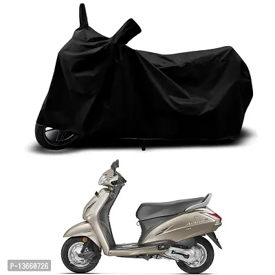 Classic Waterproof Scooty Body Cover For Honda Activa 4G Special Used For Dust Particle-Sun UV Rays-Water Drop(Black)