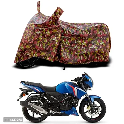 Waterproof Bike Cover For TVS Apache RTR 160 BS6 Special Used For Dust Particle-Sun UV Rays-Water Drop-Indoor-Outdoor-Parking Full Body Protection(Army Multicolor)