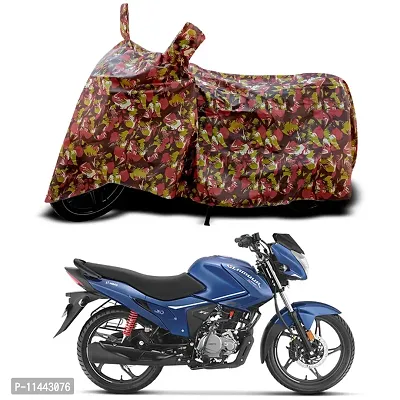 Waterproof Bike Cover For Hero Glamour Xtec-Dis Special Used For Dust Particle-Sun UV Rays-Water Drop-Indoor-Outdoor-Parking Full Body Protection(Army Multicolor)