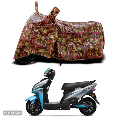 Waterproof Scooty Cover For Techo Electra Raptor STD Special Used For Dust Particle-Sun UV Rays-Water Drop-Indoor-Outdoor-Parking Full Body Protection(Army Multicolor)