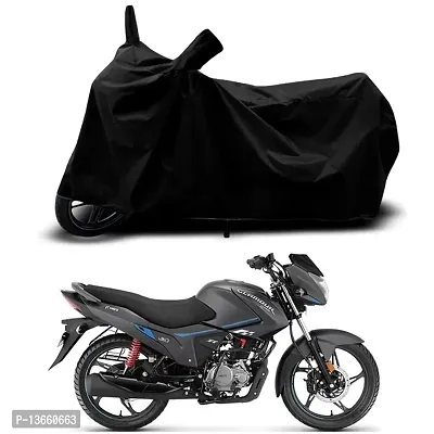 Classic Waterproof Bike Body Cover For Hero Glamour Xtec Drum Special Used For Dust Particle-Sun UV Rays-Water Drop(Black)