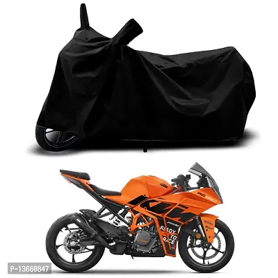 Classic Waterproof Bike Body Cover For KTM RC 200 GP Edition Special Used For Dust Particle-Sun UV Rays-Water Drop(Black)