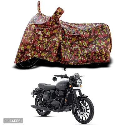 Waterproof Bike Cover For Jawa 42 2.1 STD Special Used For Dust Particle-Sun UV Rays-Water Drop-Indoor-Outdoor-Parking Full Body Protection(Army Multicolor)-thumb0