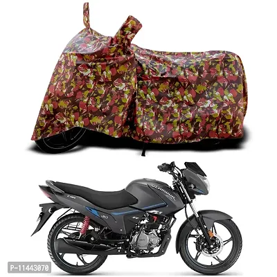 Waterproof Bike Cover For Hero Glamour Xtec Drum Special Used For Dust Particle-Sun UV Rays-Water Drop-Indoor-Outdoor-Parking Full Body Protection(Army Multicolor)-thumb0