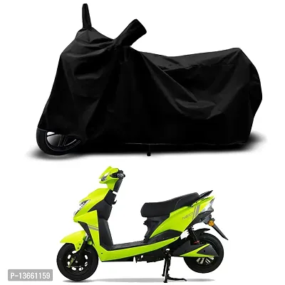 Classic Waterproof Scooty Body Cover For Techo Electra Neo STD Special Used For Dust Particle-Sun UV Rays-Water Drop(Black)